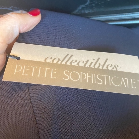 Petite Sophisticate Navy Blue Dress Suit with Jacket - Picture 9 of 9